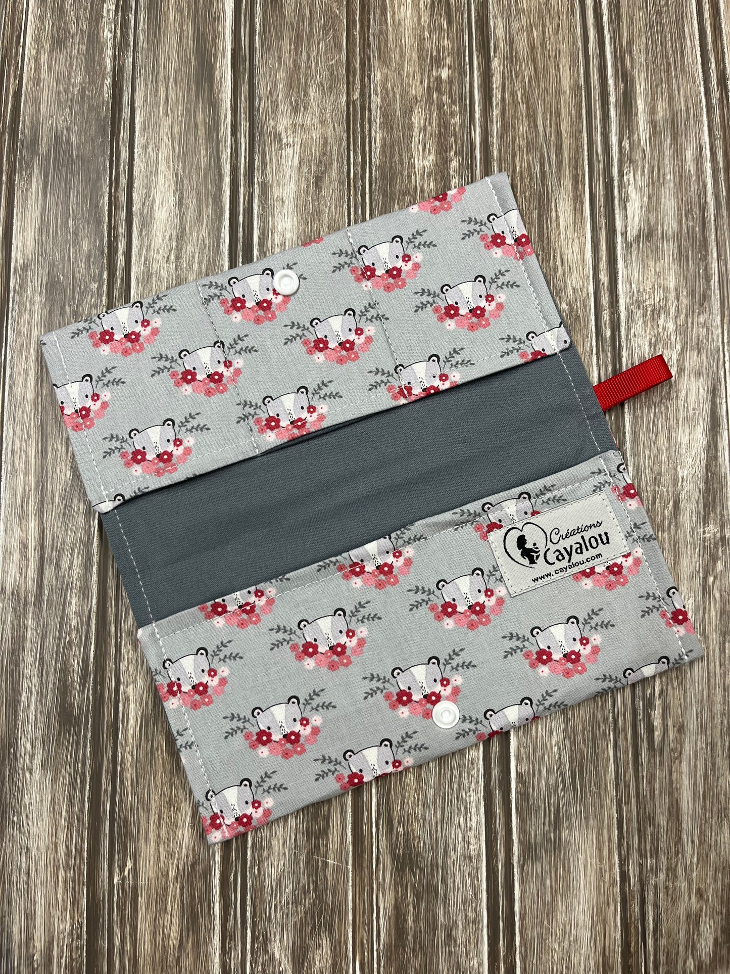 Étui Protège-Carnet de Santé et Cartes Renard et Fleurs