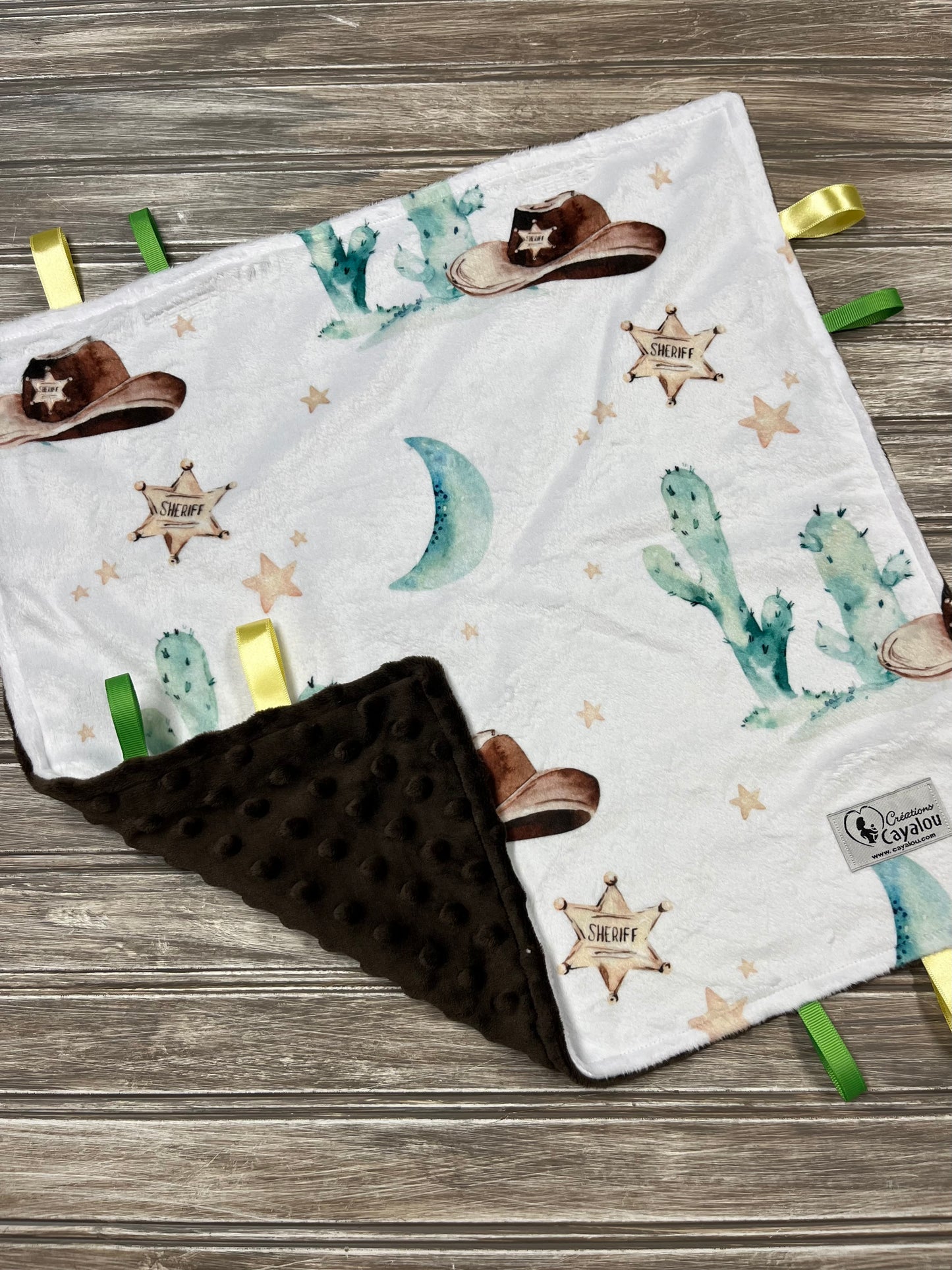 Mini Doudou Étiquettes Minky avec Attache snap