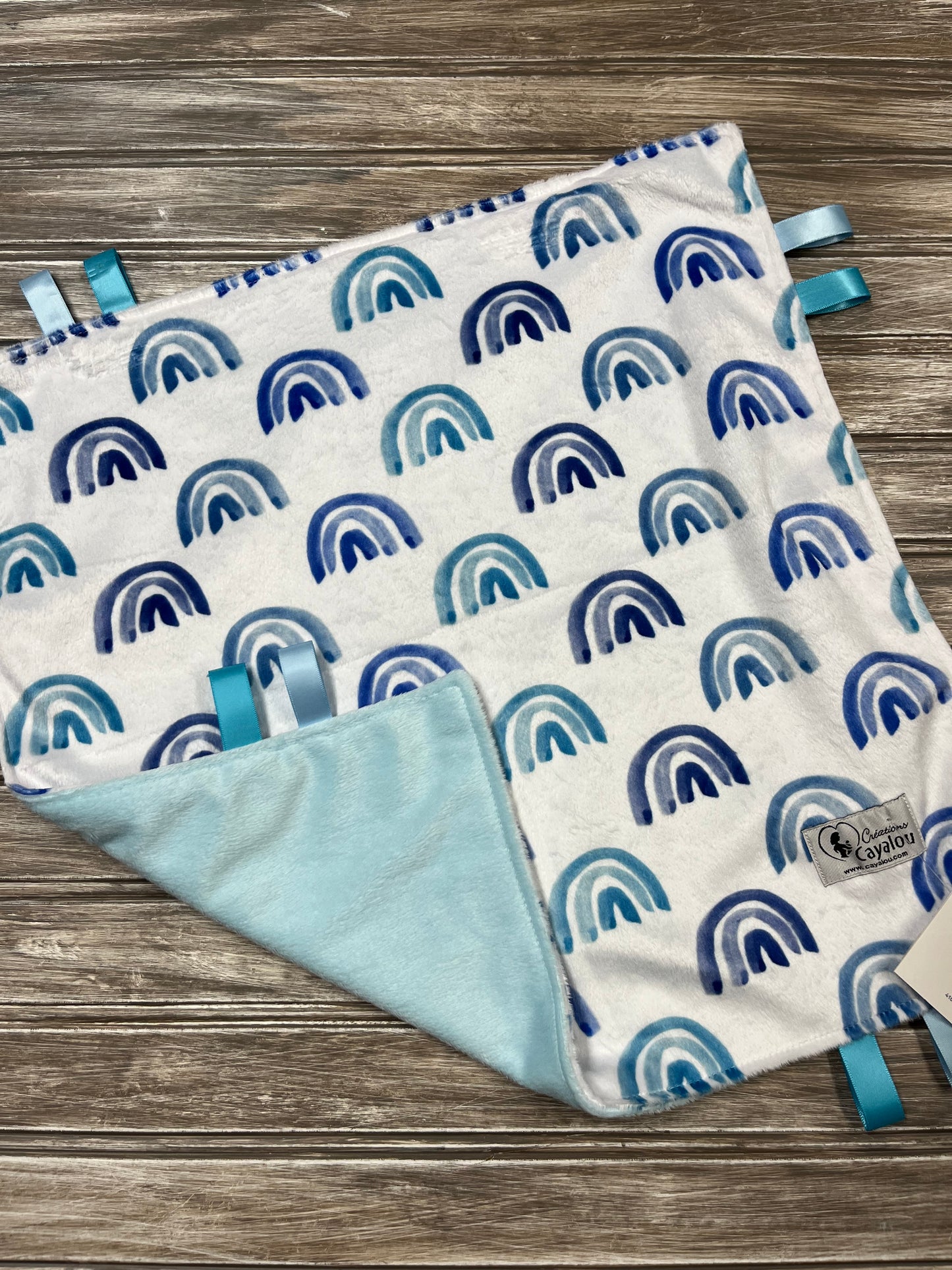 Mini Doudou Étiquettes Minky avec Attache snap