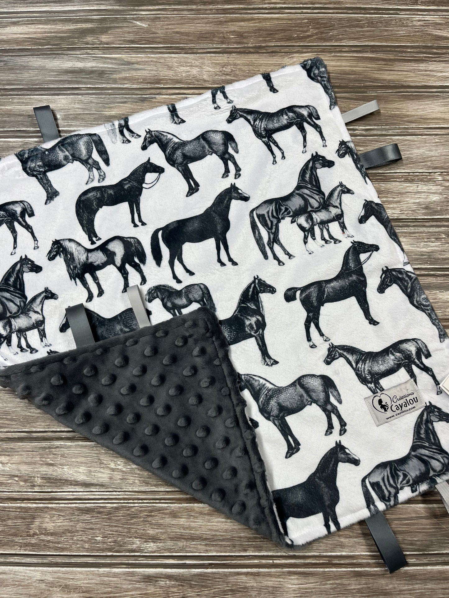 Mini Doudou Étiquettes Minky avec Attache snap